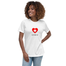 Load image into Gallery viewer, Covid-19 Heart Women's Relaxed T-Shirt