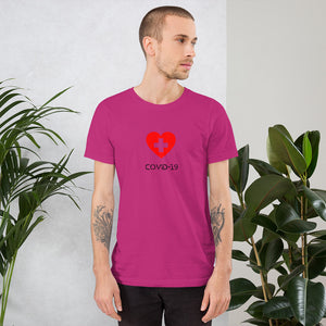 Covid-19 Heart Short-Sleeve Unisex T-Shirt