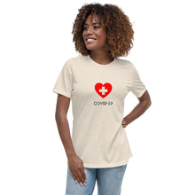 Load image into Gallery viewer, Covid-19 Heart Women&#39;s Relaxed T-Shirt
