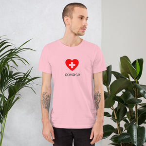 Covid-19 Heart Short-Sleeve Unisex T-Shirt