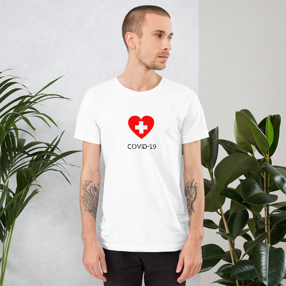 Covid-19 Heart Short-Sleeve Unisex T-Shirt