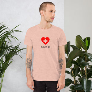 Covid-19 Heart Short-Sleeve Unisex T-Shirt