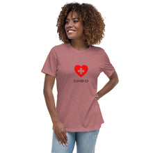 Load image into Gallery viewer, Covid-19 Heart Women&#39;s Relaxed T-Shirt
